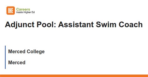 assistant swim coach jobs|swimming assistant jobs near me.